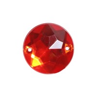 Стразы пришивные "Круг" d=16 мм, алый