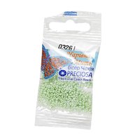 Бисер чешский Preciosa, цв.03261 зеленый, 10/0, круглый непрозрачный, 5 гр