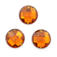 Стразы пришивные "Круг" MGE d=16 мм, цв.44.02 коричневый