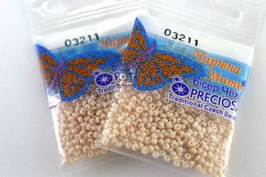 Бисер чешский Preciosa, цв.03211 бежевый, 10/0, круглый непрозрачный, 5 г