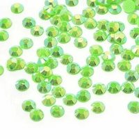 Стразы термоклеевые пластик HTF-2.SS-16.097, салатовый перламутр