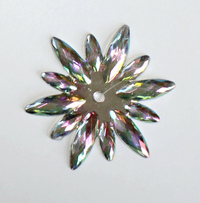 Стразы пришивные "Снежинка", d=40мм, перламутрово-прозрачный
