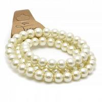 Бусы под жемчуг стекло d=8мм, молочный