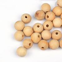 Бусы деревяннные круглые d=16 мм, натуральный