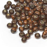 Бусы деревянные круглый 8 мм, темно-коричневый