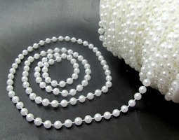 Бусины на бобине, d=6 мм, белый