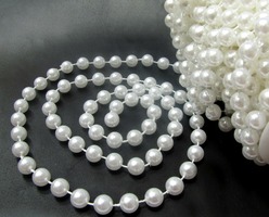 Бусины на бобине, d=8 мм, белый