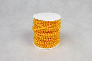 Бусы на бобине, d=4 мм, желтый
