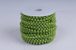 Бусы на бобине, d=6 мм, салатовый