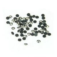 Стразы термоклеевые стекло SS-16, d=4мм, Jet Hematite