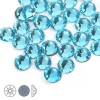Стразы термоклеевые стекло Xirius 8х8 гр. SS-20, d=5мм, Aqamarine