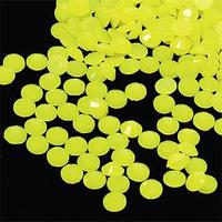 Стразы термоклеевые пластик HTF-1.SS-16.028, кислотно-желтый
