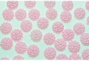 Полубусины пластик клеевые 