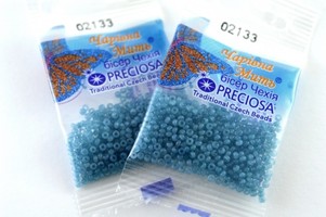 Бисер чешский Preciosa, цв.02133 синий, 10/0, круглый непрозрачный восковой, 5 гр
