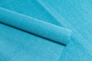 Бумага гофрированная Италия 50см х 2,5м, 180гр, цв.17Е/3 лазурная