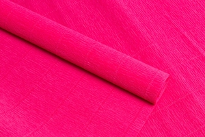 Бумага гофрированная Италия 50см х 2,5м, 180гр, цв.951 ярко-розовая