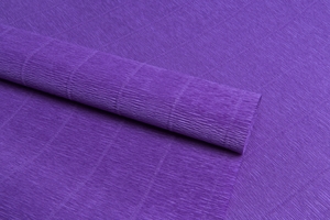 Бумага гофрированная Италия 50см х 2,5м, 180гр, цв.17Е/2 ярко-фиолетовая