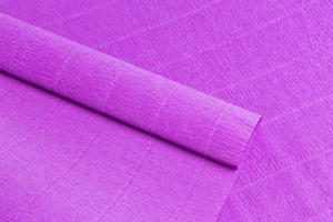 Бумага гофрированная Италия 50см х 2,5м, 180гр, цв.990 ярко-сиреневая