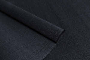 Бумага гофрированная Италия 50см х 2,5м, 140гр, цв.902 черная