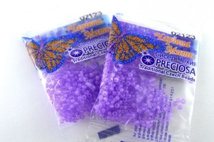 Бисер чешский Preciosa, цв.02123 сиреневый, 10/0, круглый непрозрачный восковой, 5 гр