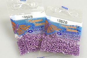 Бисер чешский Preciosa, цв.18528 фиолетовый металлик, 10/0, круглый непрозрачный матовый, 5 гр
