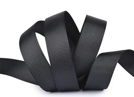 Лента репсовая, 25мм, 030, черный