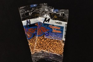 Бисер чешский Preciosa, цв.18589 медный металлик, 10/0, круглый непрозрачный матовый, 5 гр