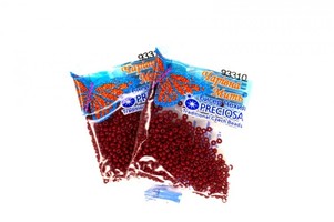 Бисер чешский Preciosa, цв.93310 бордовый, 10/0, круглый непрозрачный, 5 гр