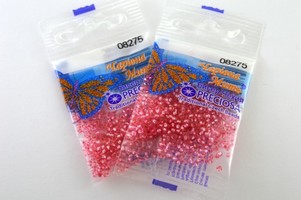 Бисер чешский Preciosa, цв.08275 розовый, 10/0, круглый полупрозрачный, 5 гр