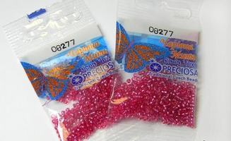 Бисер чешский Preciosa, цв.08277 розовый, 10/0, круглый непрозрачный, 5 гр