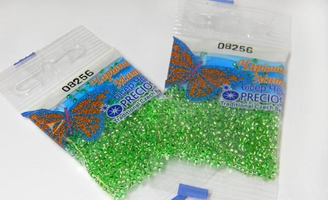 Бисер чешский Preciosa, цв.08256 зеленый, 10/0, круглый полупрозрачный, 5 гр