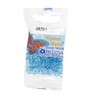 Бисер чешский Preciosa, цв.08265 голубой, 10/0, круглый полупрозрачный, 5 гр