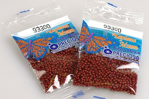 Бисер чешский Preciosa, цв.93300 бордовый, 10/0, круглый непрозрачный, 5 гр