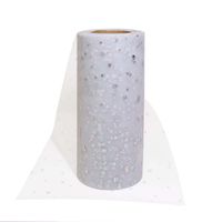 Фатин с блестками средней жесткости, ширина 150 мм, 64 светло-серый