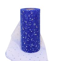 Фатин с блестками средней жесткости, ширина 150 мм, 23 василек