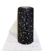 Фатин с блестками средней жесткости, ширина 150 мм, 11 черный