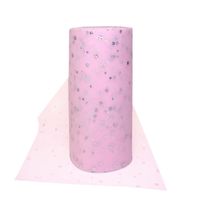 Фатин с блестками средней жесткости, ширина 150 мм, 03 светло-розовый