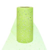 Фатин с блестками средней жесткости, ширина 150 мм, 36 салатовый