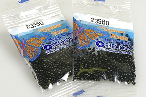 Бисер чешский Preciosa, цв.23980 черный, 10/0, круглый непрозрачный, 5 гр