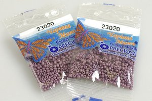 Бисер чешский Preciosa, цв.23020 фиолетовый, 10/0, круглый непрозрачный, 5 гр