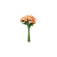 Букетик декоративный ягодки-грозди 9,5 см, 12 штук, оранжевый