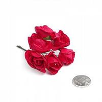 Цветы бумажные PF27.7, красный