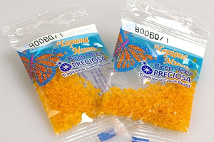 Бисер чешский Preciosa, цв.80060/1 оранжевый, 10/0, круглый прозрачный матовый, 5 гр