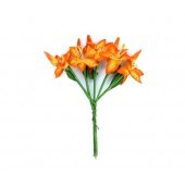 Лилии с бутоном, 5шт, розово-оранжевый