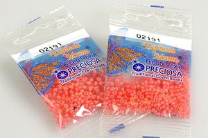 Бисер чешский Preciosa, цв.02191- красный, 10/0, круглый глянец, 5 гр