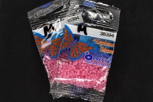 Бисер чешский Preciosa, цв.38394 розовый, 10/0, круглый полупрозрачный матовый, 5 гр