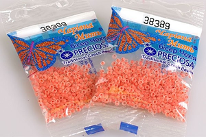 Бисер чешский Preciosa, цв.38389 оранжевый, 10/0, круглый полупрозрачный матовый, 5 гр