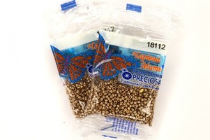 Бисер чешский Preciosa, цв.18112 бронзовый металлик, 10/0, круглый непрозрачный, 5 гр