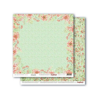 Бумага для скрапбукинга 30,5х30,5 см 180 гр/м двусторон Разрисованная вуаль. Лесная сцена