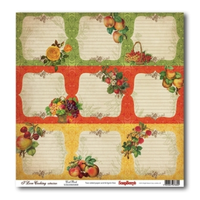 Бумага для скрапбукинга 30,5х30,5 см 180 гр/м двусторон Готовим дома, Кулинарная книга